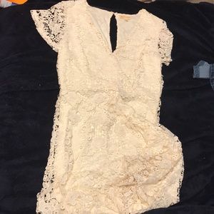 Cream colored lace dress